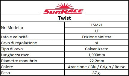 SUNRACE M2 cambio frizione sinistra