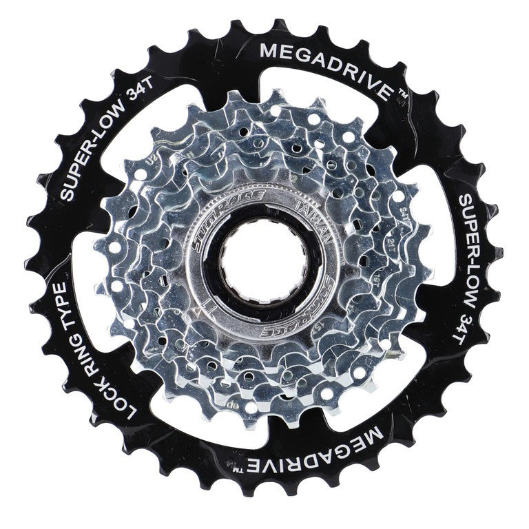Piñón SunRace MFM4S de 7 velocidades, 13-34 dientes, zincado
