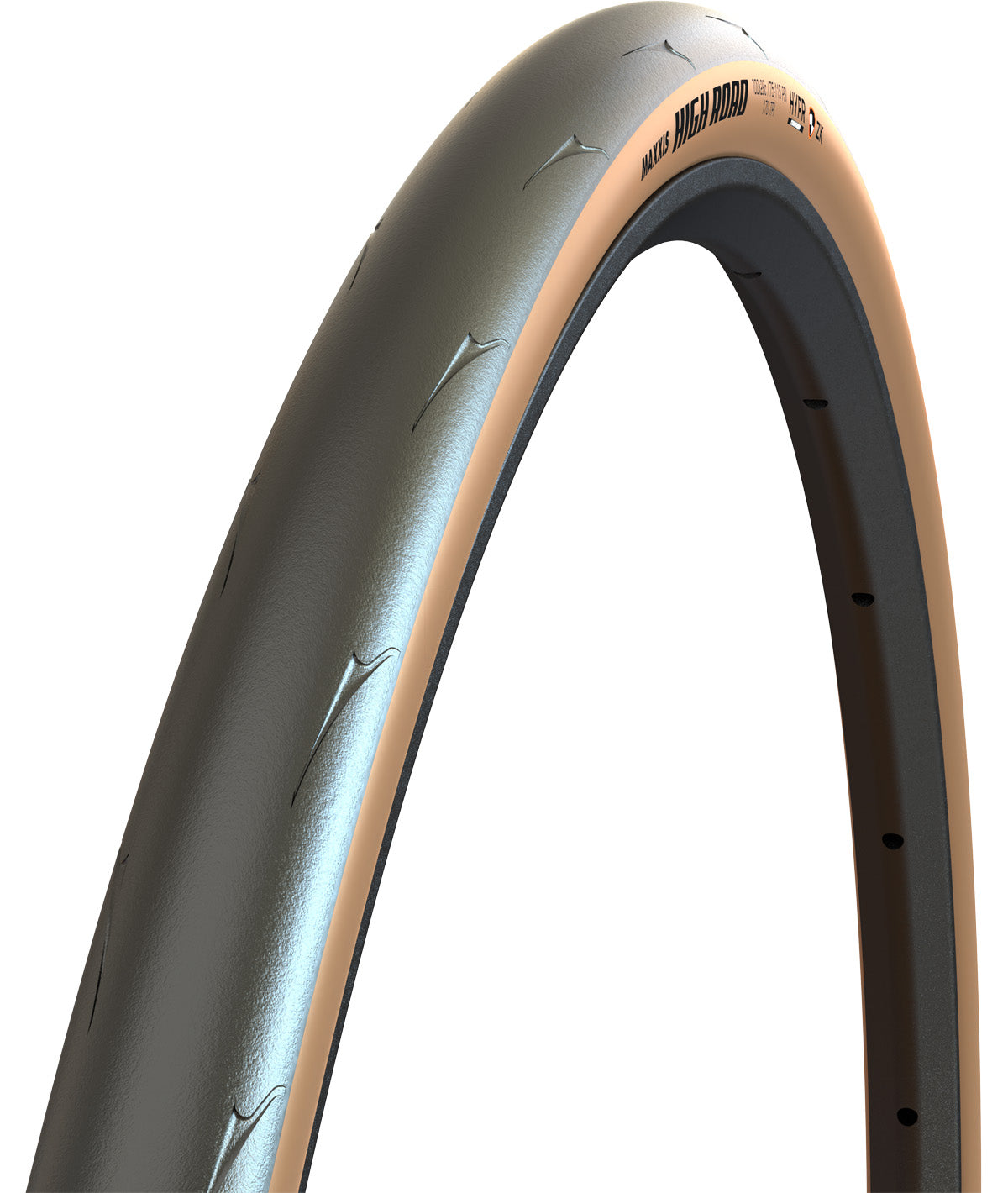 MAXXIS HIGH ROAD 700x25C TLR negro/transparente 170TPI