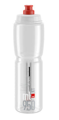 Botella de agua Elite Jet de 950 ml, transparente/roja, de polietileno