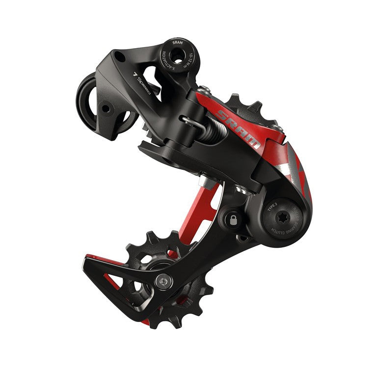 Der. post. SRAM X01 DH A3 X-Actuation 7vel, gabbia corta, nero, acc