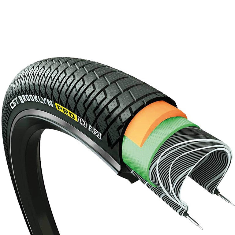Babboe CST Brooklyn PRO 26" Reifen, 26x2.15, 55-559, Schwarz