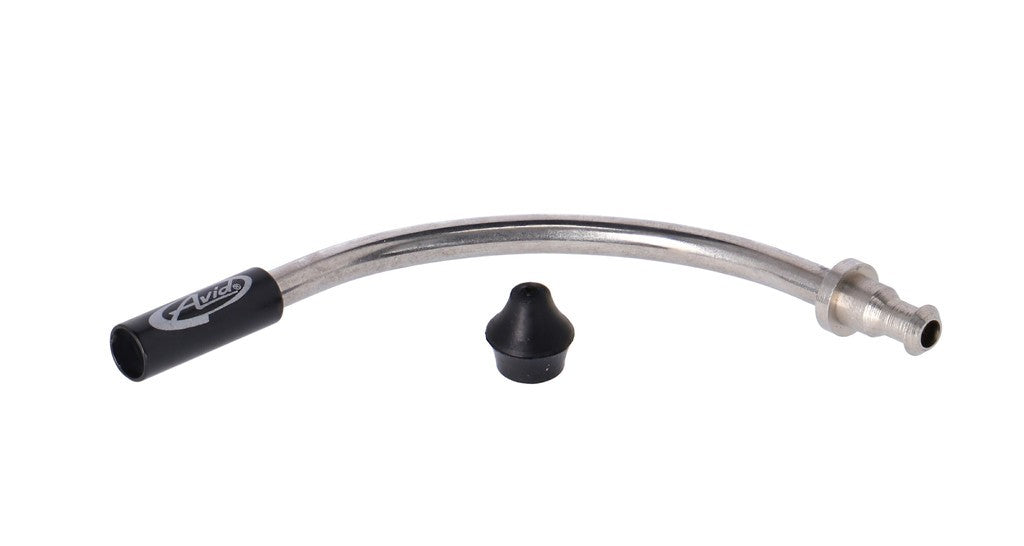 Avid 90° Bremszugführungsrohr, Silber, mit Staubschutzkappe.