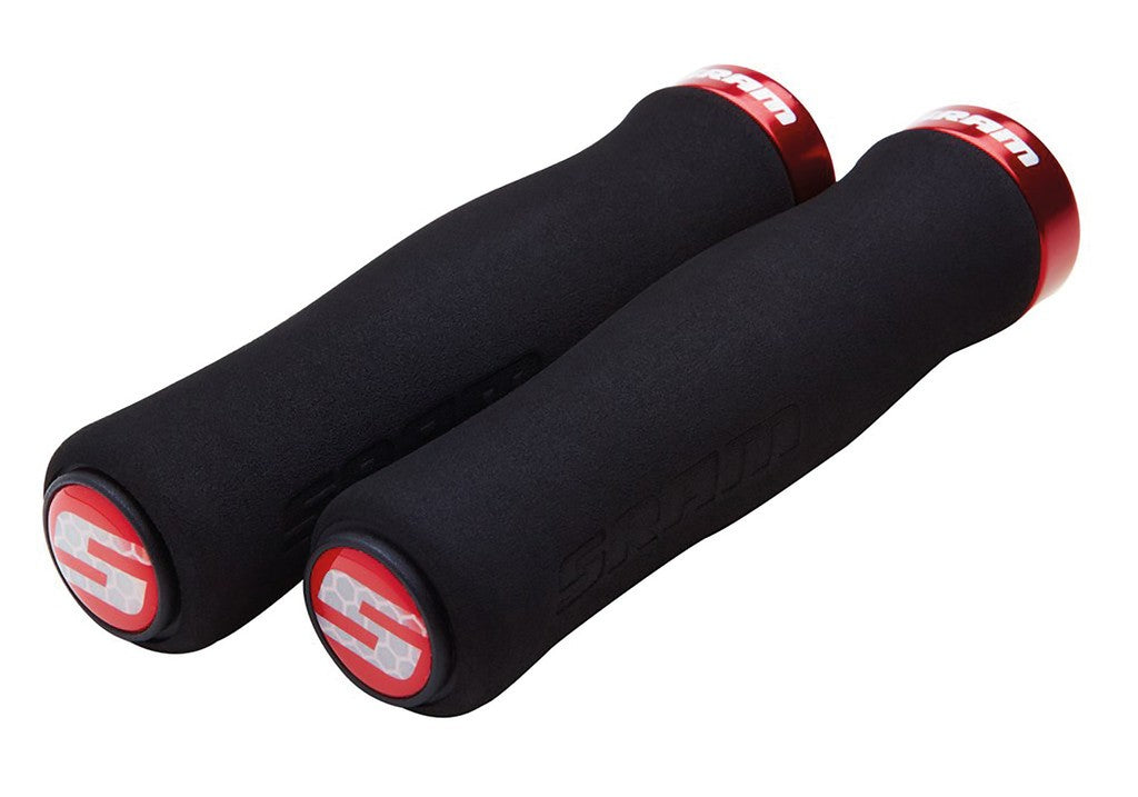 Manopole SRAM Contour Foam 129mm, Ø 22mm, singola, nero/rosso