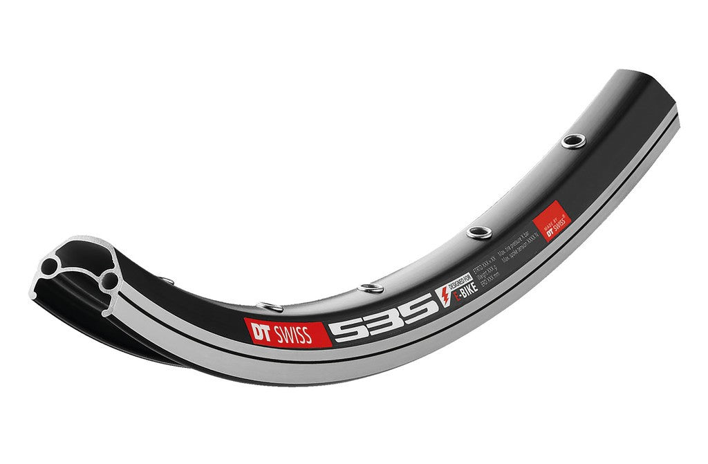 Cerchio DT Swiss E 535 26", nero, 32 fori, 559-19, LV 6,5mm