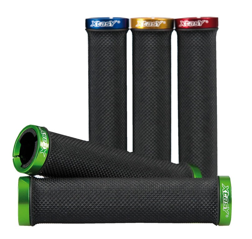 Ergotec Bilbao Griffe 135 mm, Ø 22,2 mm, grüne Klemmung, Kraton