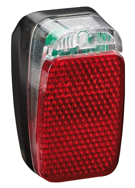 Luce post. LED dinamo BÜCHEL Z-Fire Mini con luce pos., fiss. parafango
