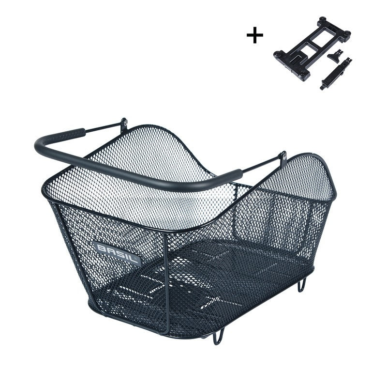Basil Icon M NX Heckkorb schwarz, Str.-Links, Stahl