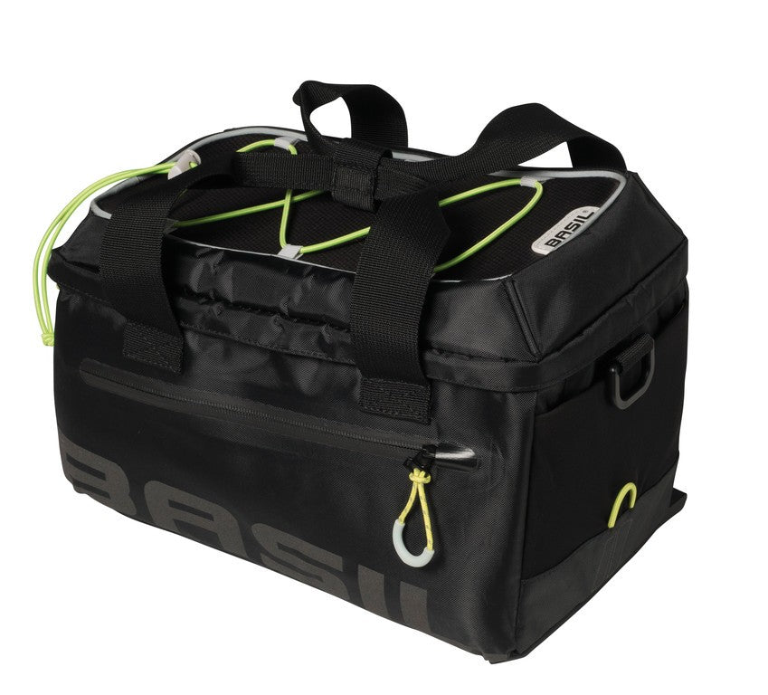 Borsa portapacchi Basil Miles black lime, 32x20x20,5cm, 7l, imperm.