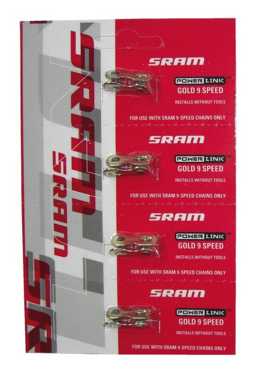 Maglia di chiusura SRAM set/4pz, gold, 9vel, Power Link