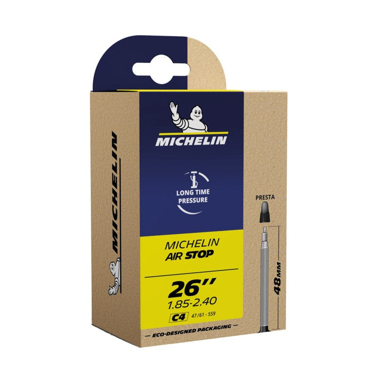Cámara Michelin C4 Airstop 26x1.85-2.40 47/61-559 VP 48 mm