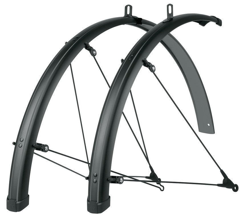 Guardabarros SKS Bluemels Stripes de 28" y 55 mm, negro mate