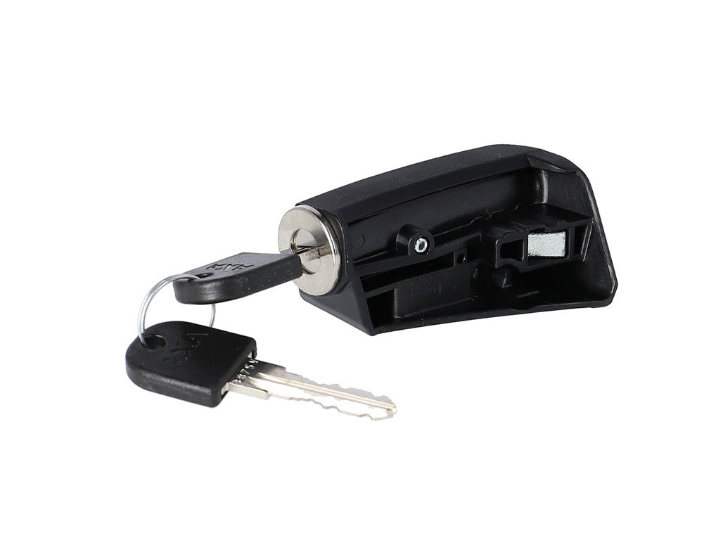 Lucchetto batteria Yamaha Downtube nero, con alloggiamento in plastica