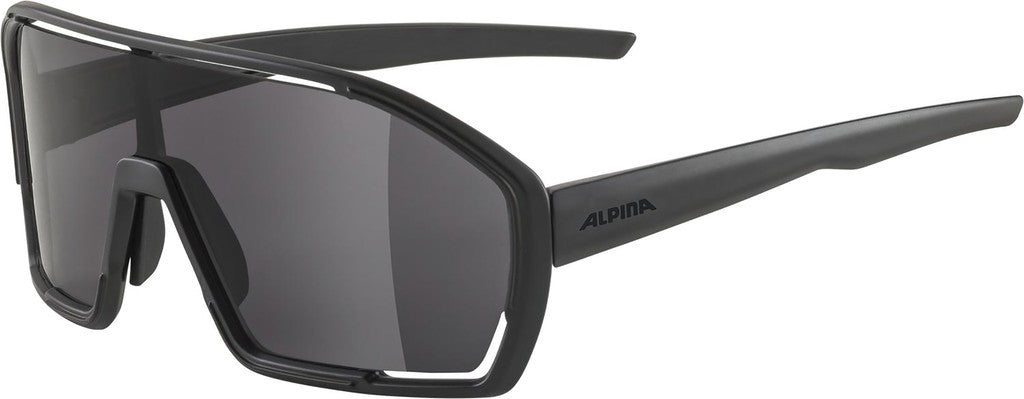 Alpina Bonfire Sonnenbrille, matt schwarz, schwarze Gläser, Kat. 3