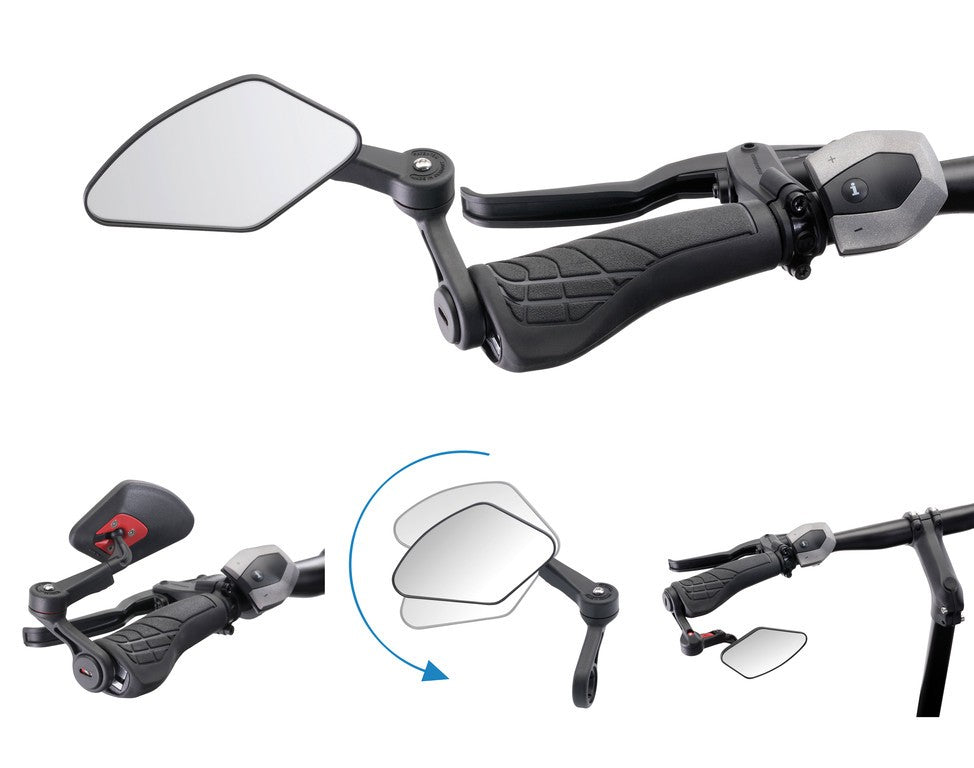 Specchio per bici Krampe KF Cross tipo B sx, fiss. interno, nero
