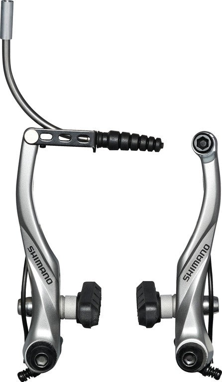 Freno V-Brake Shimano BR-T4000 RA, plateado, con guía de cable