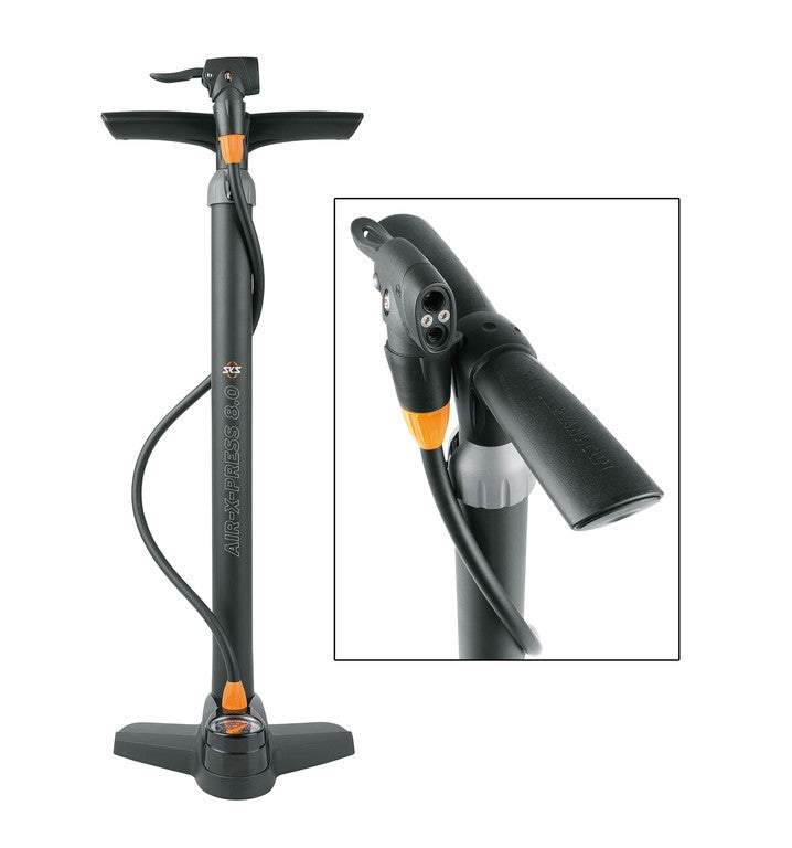 SKS Air X-Press 8.0 VD/VP/VS Standpumpe, 600 mm, schwarz, mit Manometer