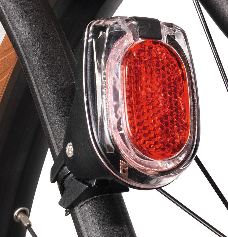 Rücklicht mit LED-Dynamo, B&amp;M Secula Plus Rücklicht, Befestigung an den Kettenstreben