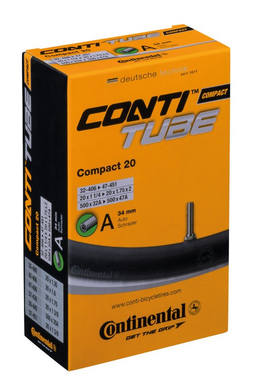 CONTINENTAL Camera d'aria Compact 20 20x1 1/4-1.75" x 2 32/47-406/451 VS 34mm