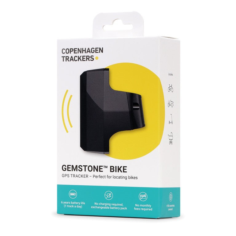 GPS-Tracker Copenhagen Gemstone Bike Schwarz, mit Fahrradhalterung