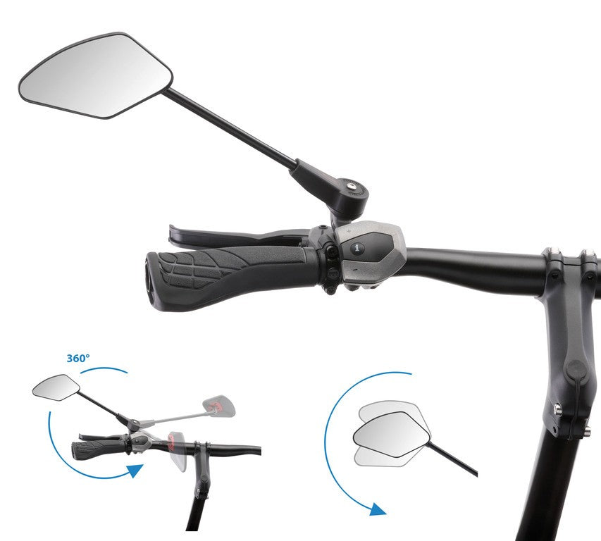 Specchio per bici Krampe KF Cross tipo A sx. fiss. esterno medio nero