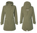 Parka impermeable Basil Mosse, verde oliva, talla XL, para mujer