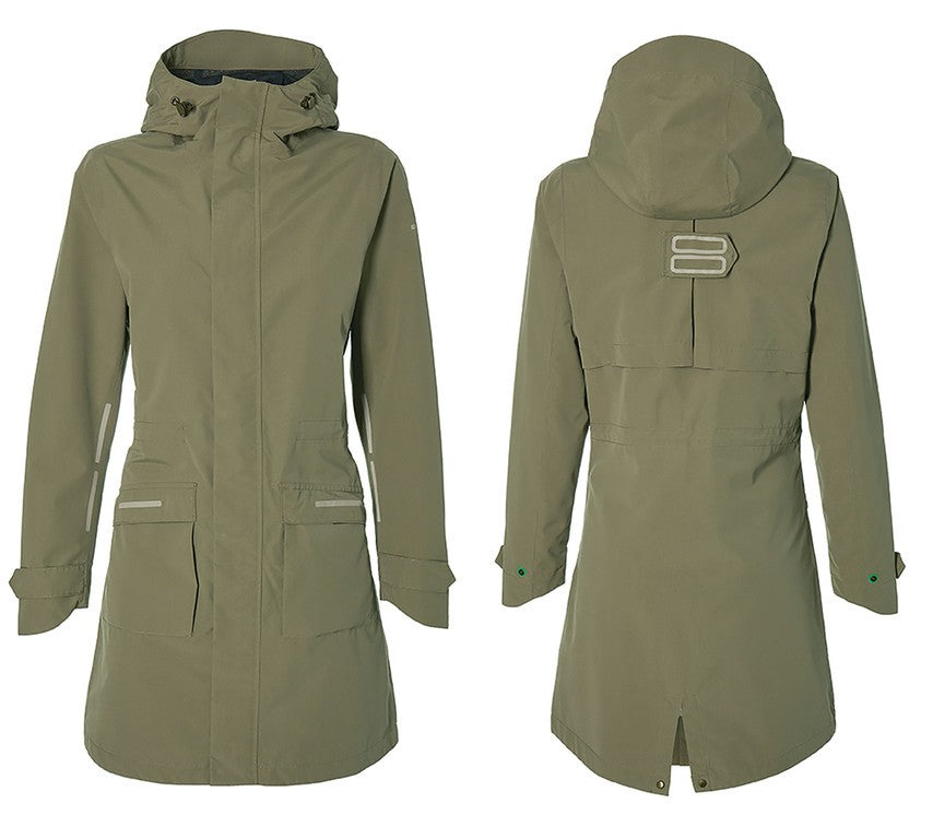 Parka antipioggia Basil Mosse olive green, t. M, donna