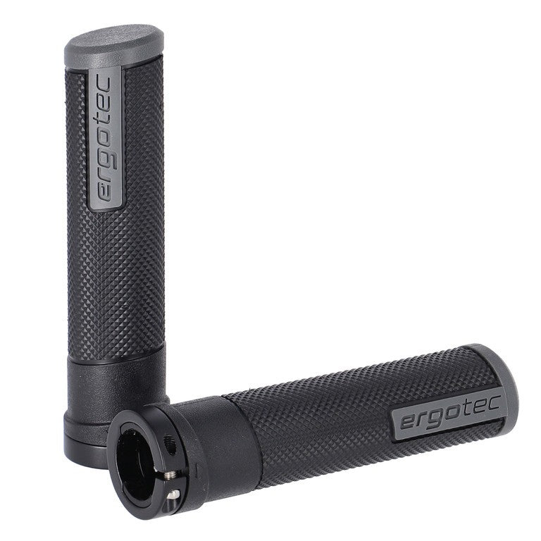 Puños Ergotec Porto 133 mm, Ø 22 mm, negro/gris, kraton/todos