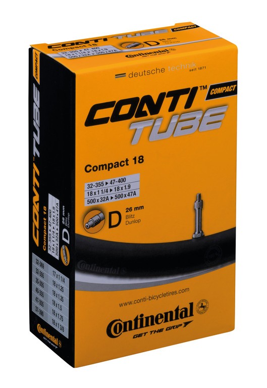 CONTINENTAL Camera d'aria Compact 18 18x1 1/4-1.90" 32/47-355/400 VD 26mm