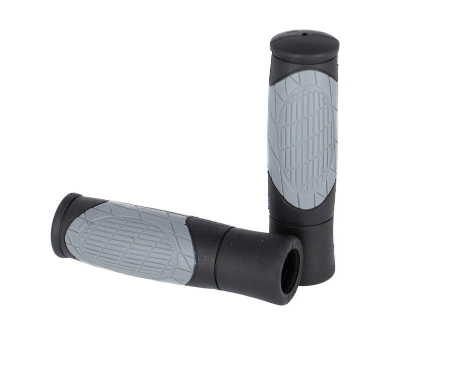 Puños Ergotec Diego de 125 mm, Ø 22 mm, negro/gris, kraton/gel