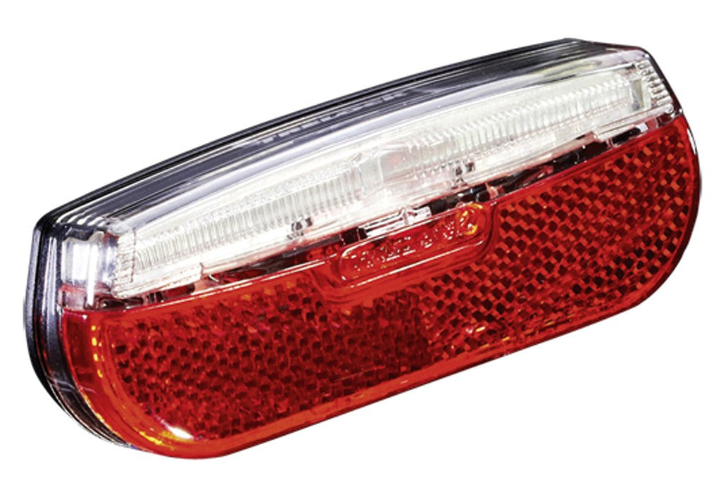 TRELOCK LS 812 Trio Flache, batteriebetriebene LED-Rückleuchte, Gepäckträgermontage