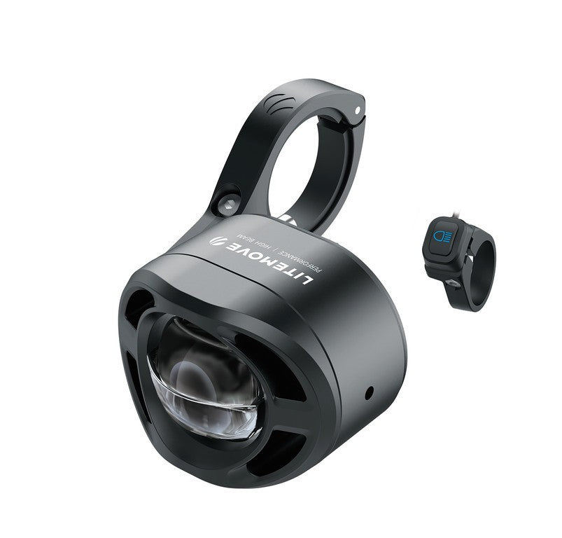 Luz LED para bicicleta eléctrica LITEMOVE AEW-230 de 12 V (9~16 V), 230 Lux, montaje en manillar