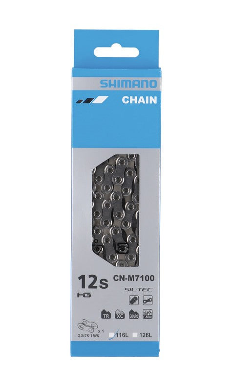 Catena Shimano M 7100 116 maglie, 12 vel., argento
