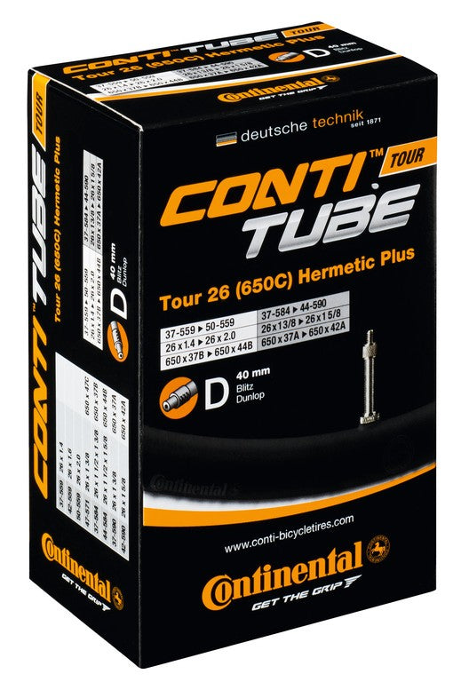 CONTINENTAL Camera d'aria Tour 26 Herm Plus 26x1 3/8-2.0" 37/50-559/590 VP 42mm