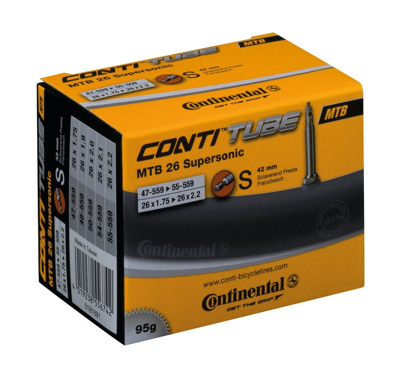 CONTINENTAL Camera d'aria MTB 26 Supersonic 26x1.75-2.20" 47/55-559 VP 42 mm