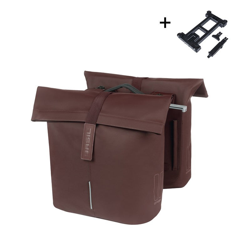 Borsa doppia Basil City MIK roasted brown, 28-32l, MIK