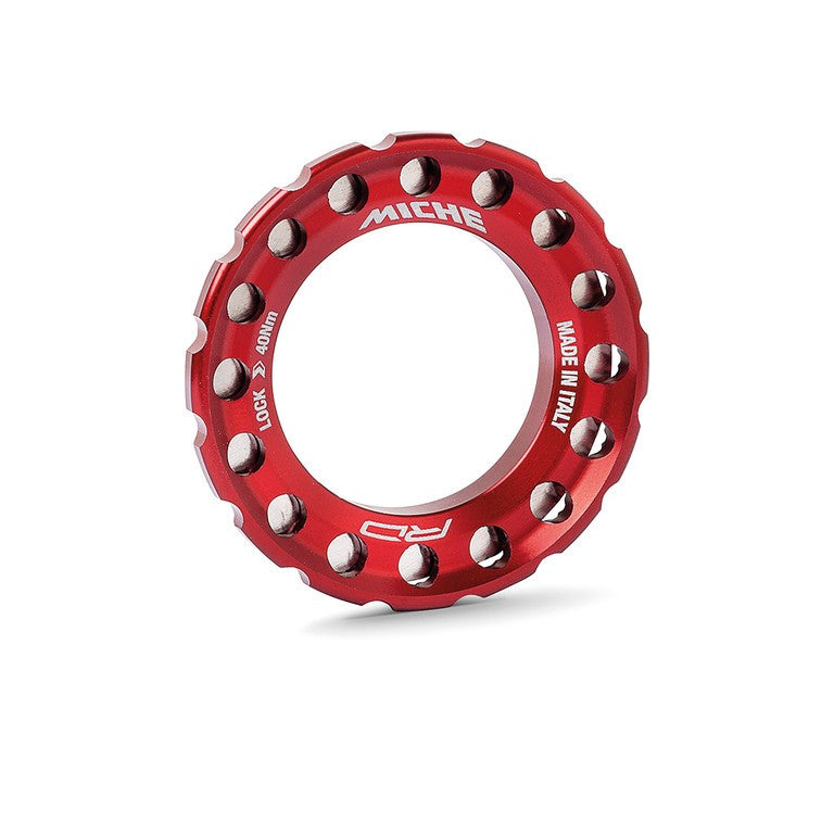 Miche Centerlock-Sicherungsmutter für ø27 mm, rot, Aluminium, Stahl