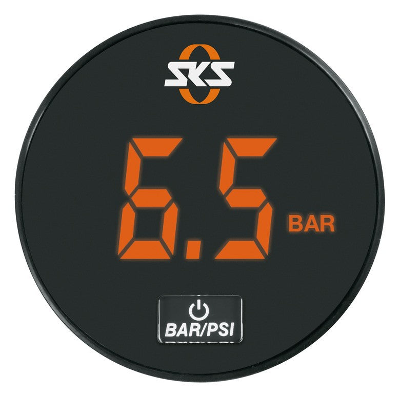 Manómetro digital SKS de 63 mm, pantalla en bar/psi