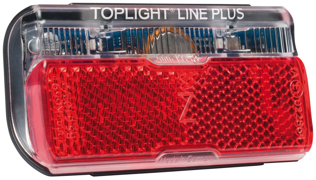 Luce post. LED din. b&m Line Brake Plus luce fren./luce pos., fiss. portap. 80mm